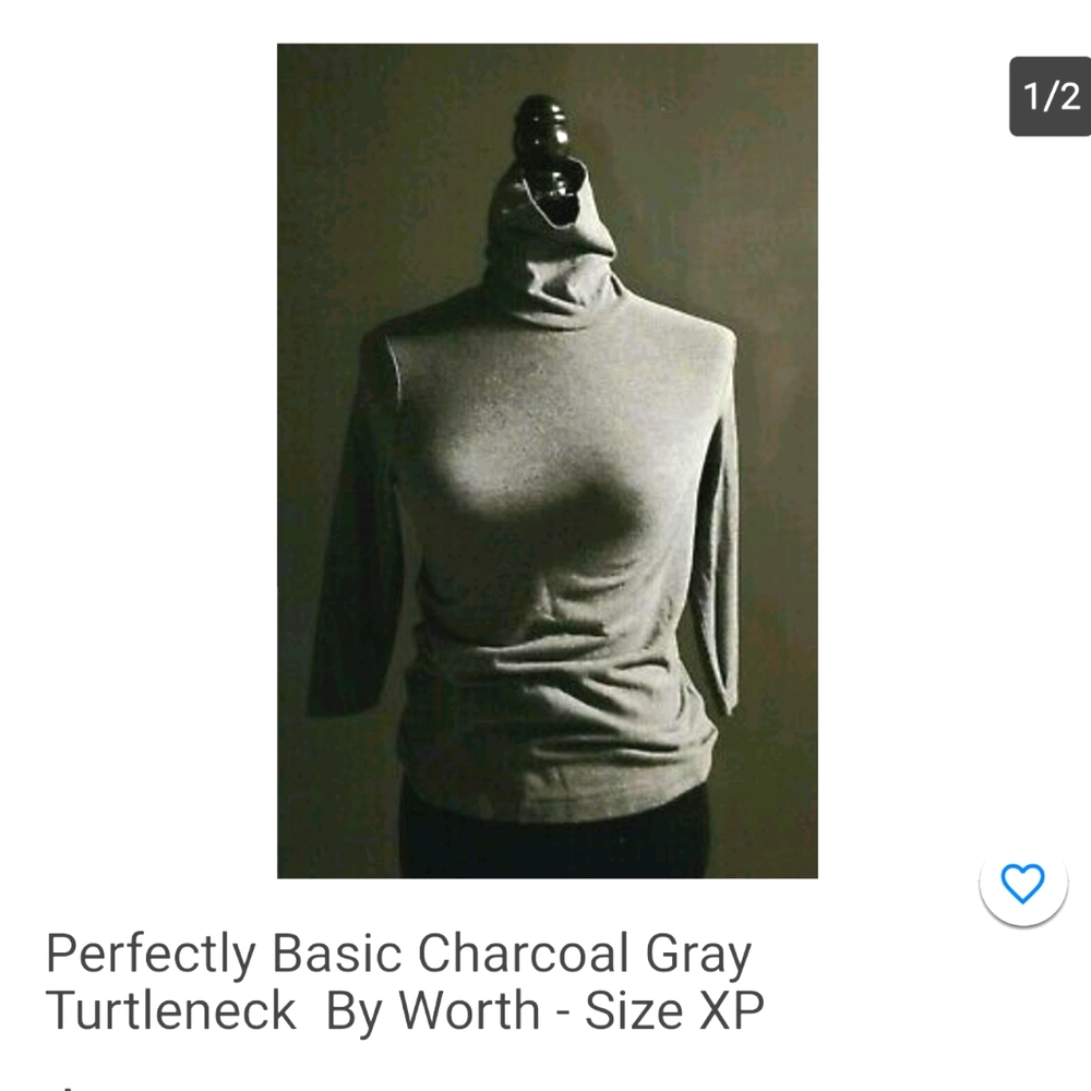Basic gray turtleneck by Worth of New York